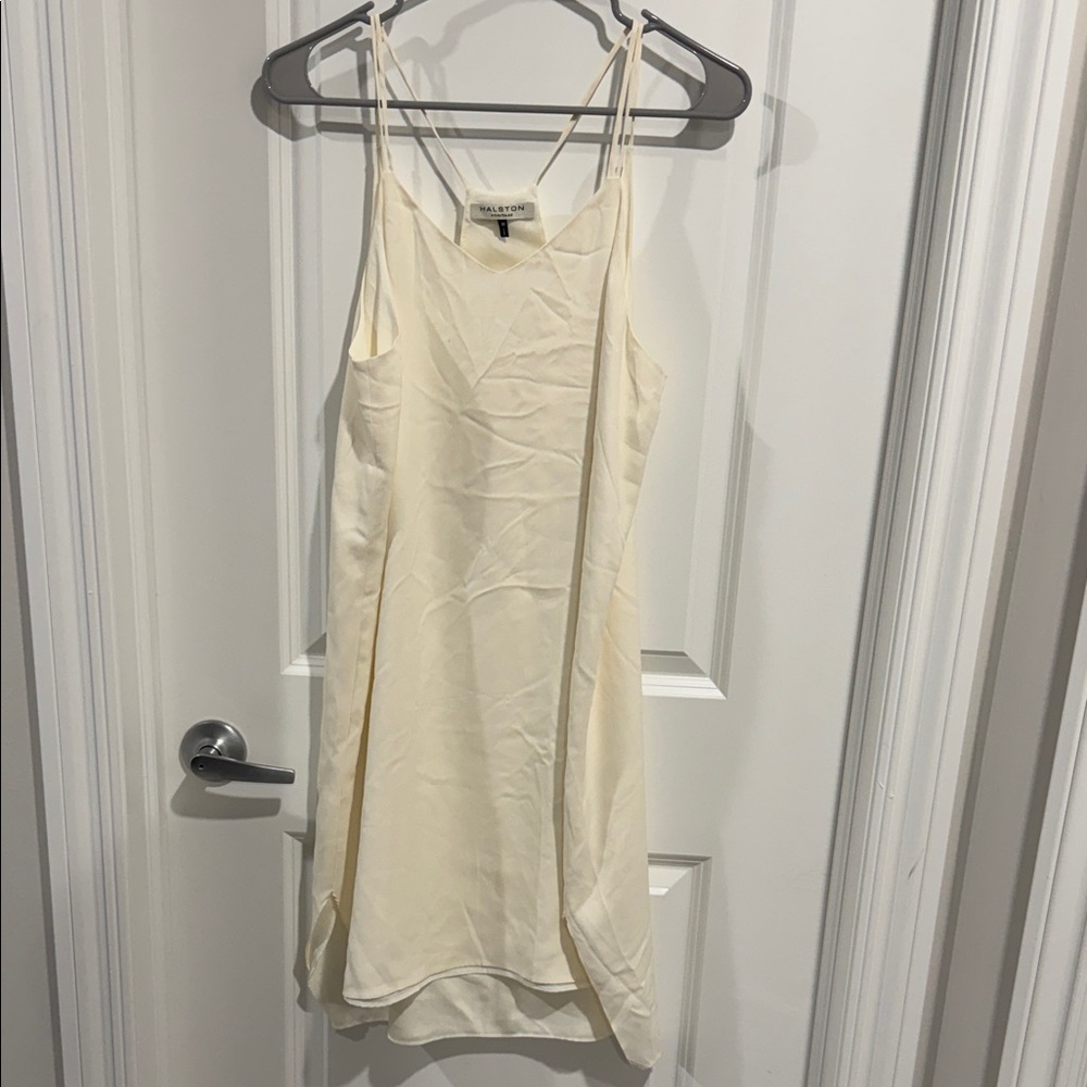 Halston Heritage Cream Mini Dress
